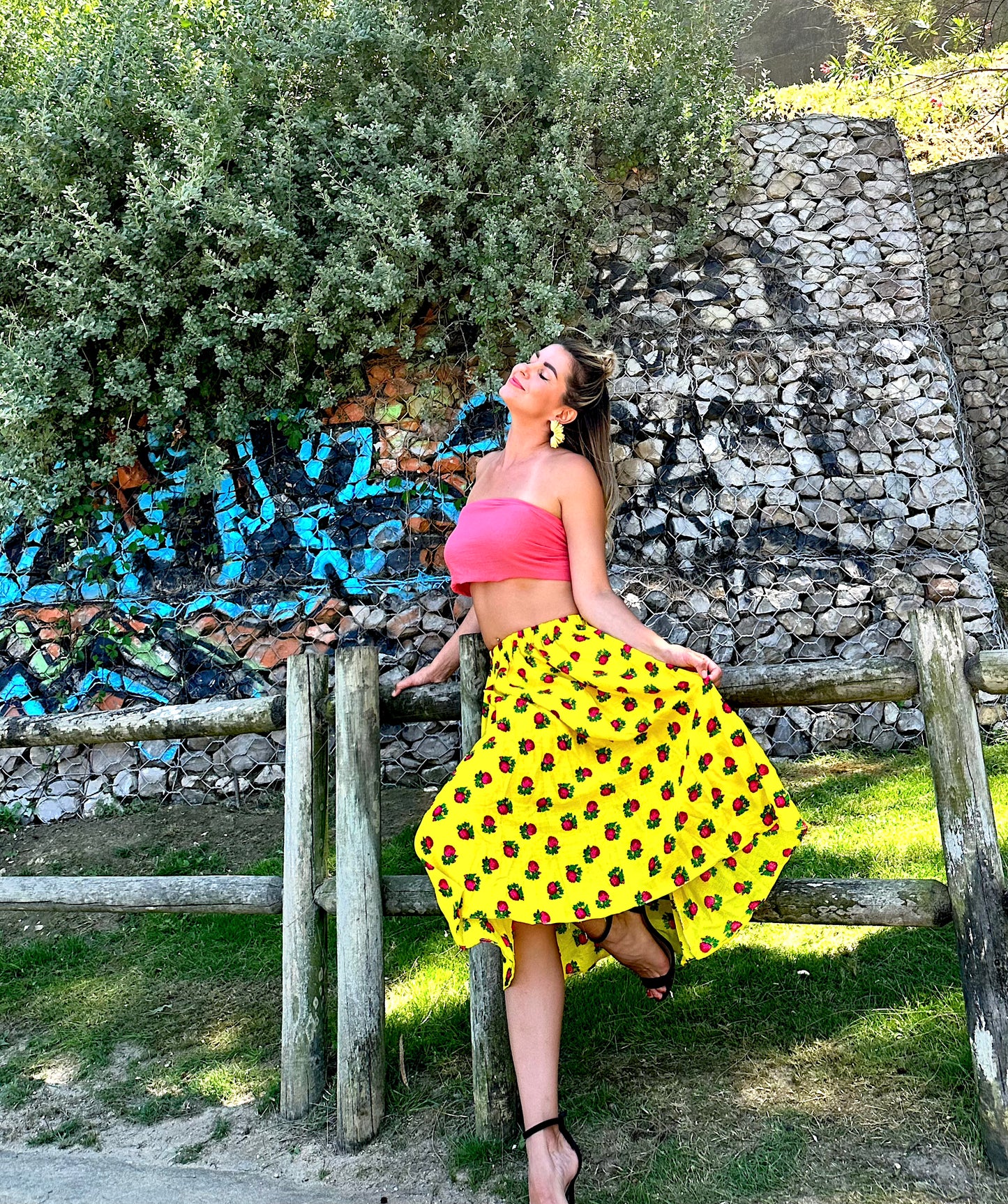 Short Summer Skirt Yellow