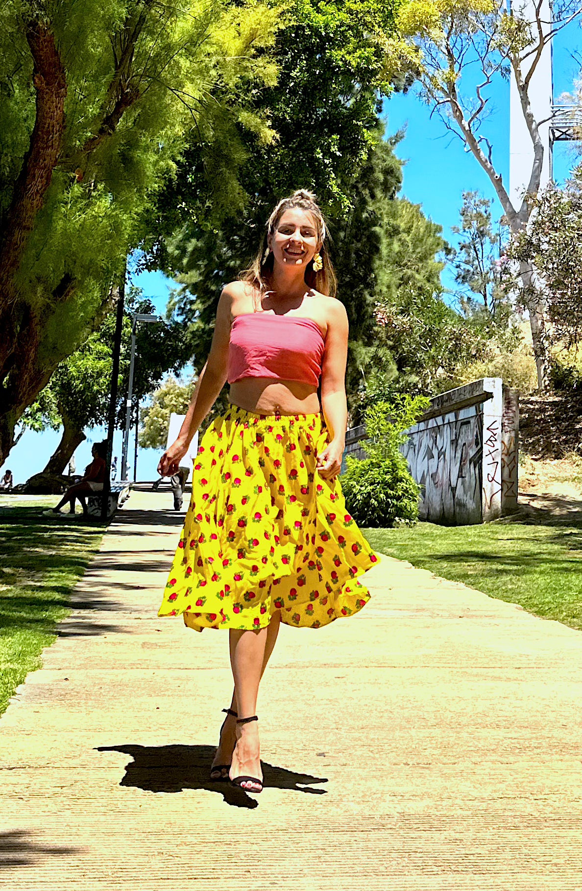 Short Summer Skirt Yellow
