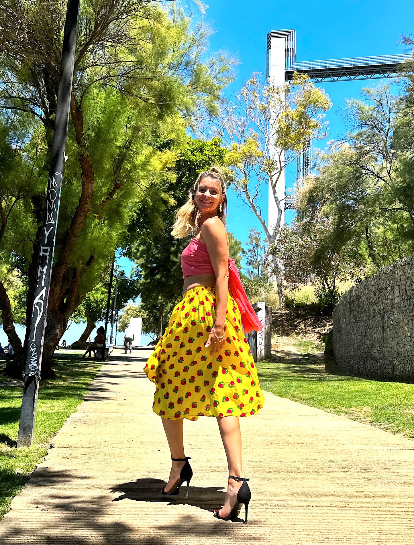 Short Summer Skirt Yellow