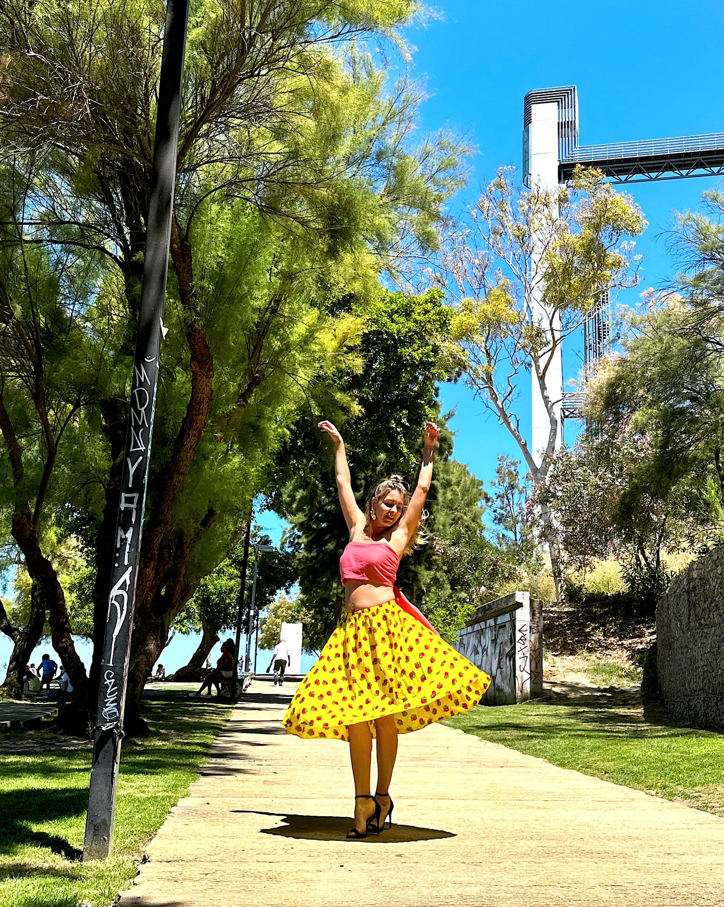 Short Summer Skirt Yellow