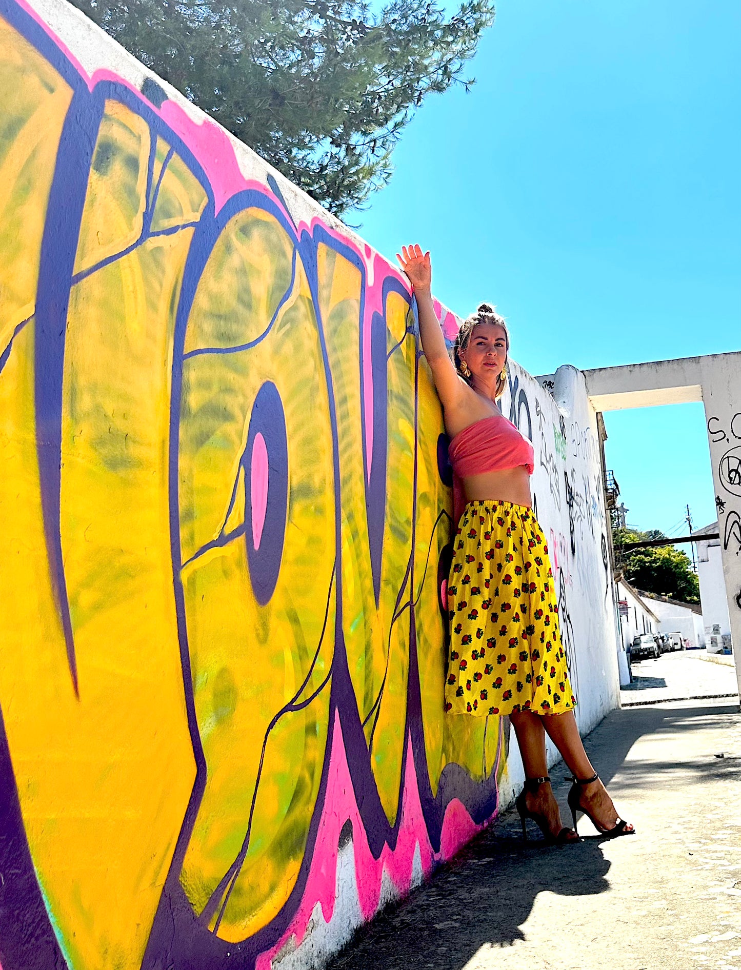 Short Summer Skirt Yellow