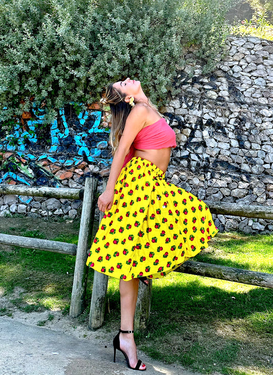 Short Summer Skirt Yellow