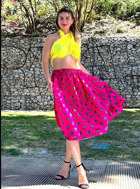 Short Summer Skirt Pink