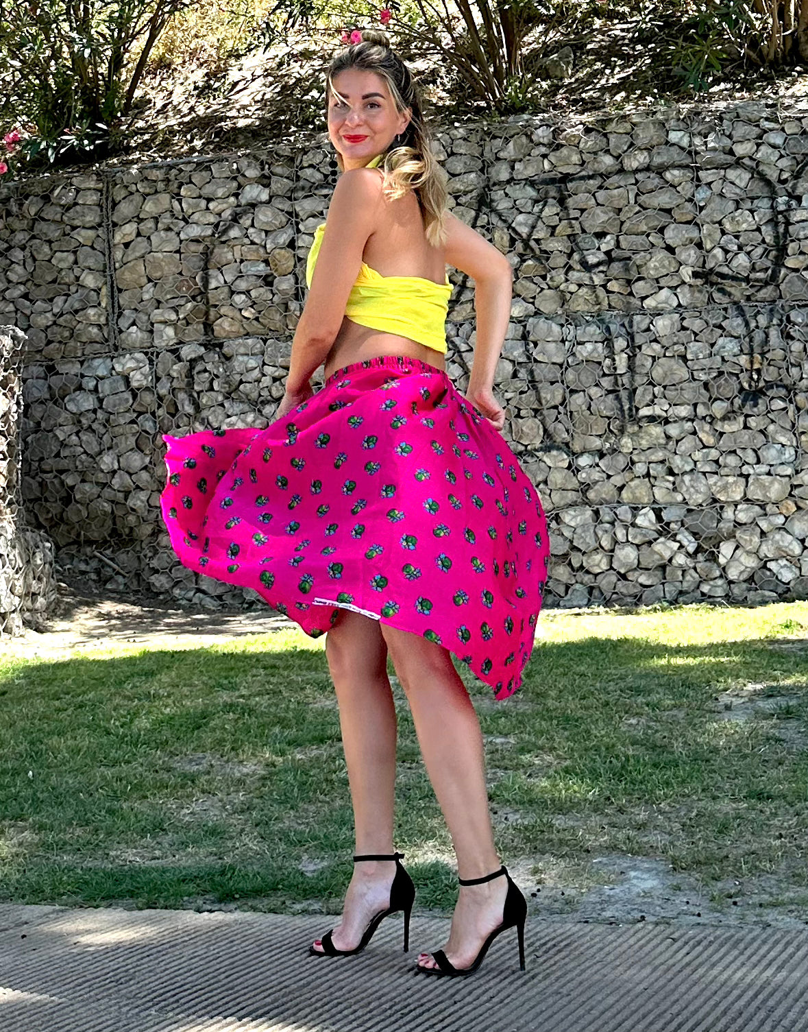 Short Summer Skirt Pink