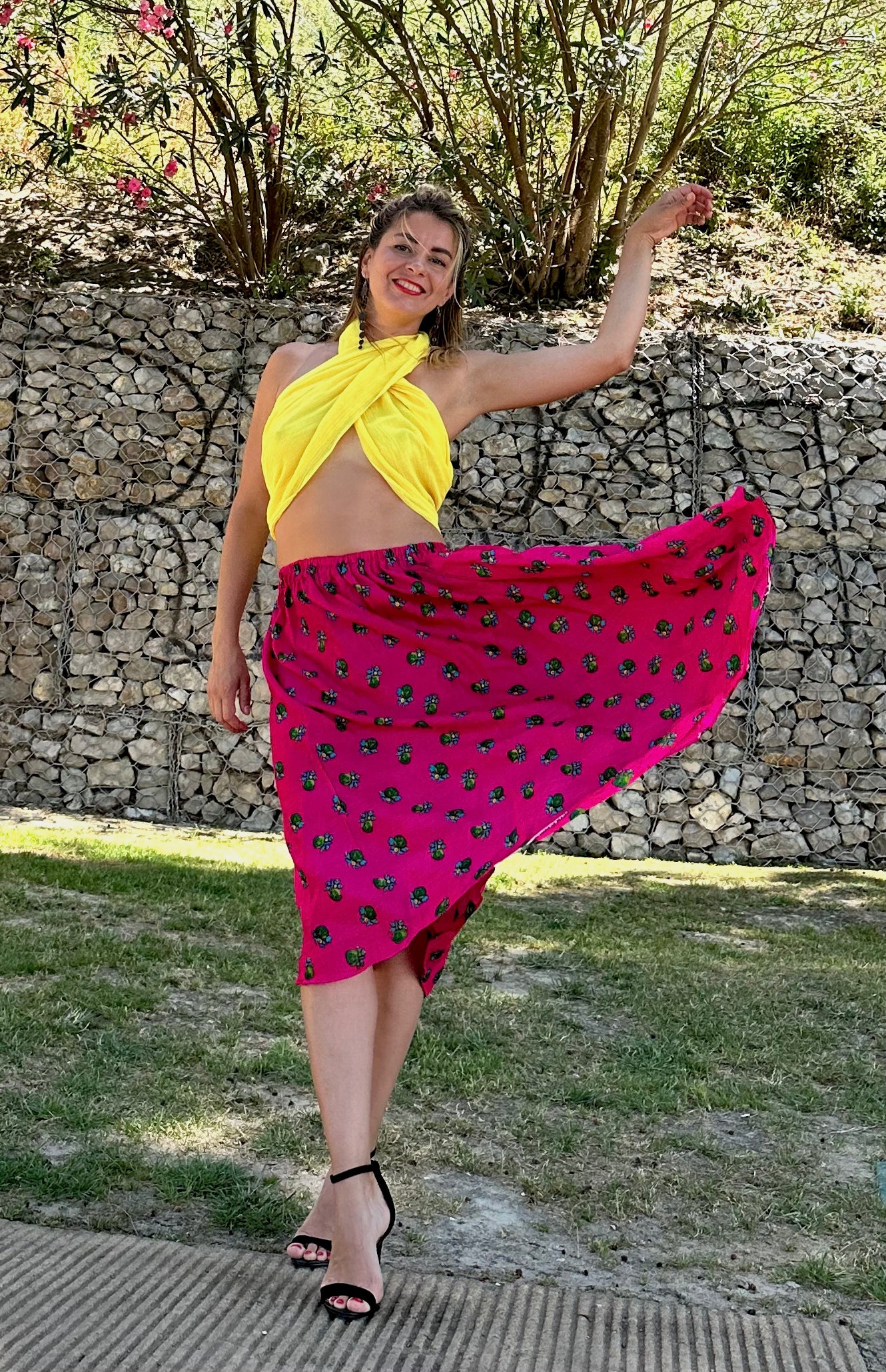 Short Summer Skirt Pink