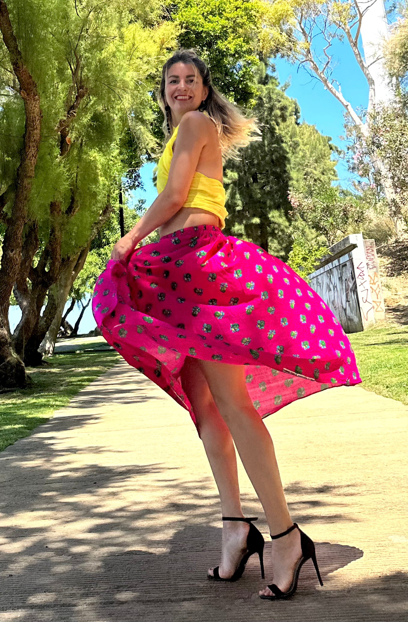 Short Summer Skirt Pink
